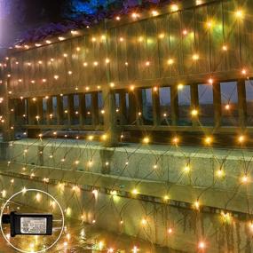 img 1 attached to 🎄 Enhance Your Outdoor Christmas Décor with 300LED Net Lights - Waterproof Fairy Lights for Garden, Bushes, and Xmas Tree - Warm White