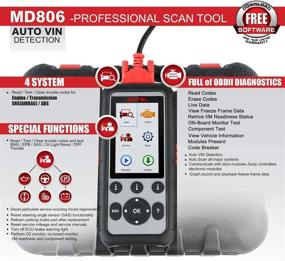 img 3 attached to Autel MaxiDiag MD806 OBD2 Scanner with ABS, SRS, Engine, Transmission Diagnostics, Oil Reset, EPB, SAS, DPF, BMS, Throttle, A/F | 2021 Newest Auto Scan Tool | Lifetime Free Updates