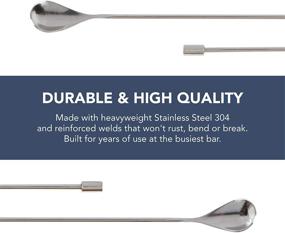 img 2 attached to 🍹 Premium Heavyweight Bar Spoons – Set of 2: Smooth Handled Barspoons for Professional Quality Mixology