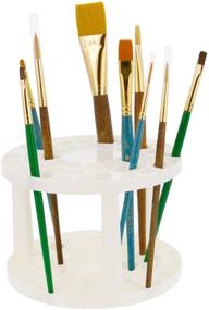 img 3 attached to 🖌️ Efficient U.S. Art Supply Plastic Artist Round Multi Hole Paint Brush Organizer - Organize and Store 50 Brushes Upright with Ease