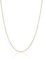 bling for your buck: 18k gold over sterling silver .8mm thin italian box chain necklace, sizes 14-40 logo