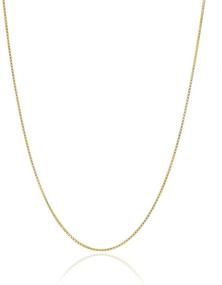 img 2 attached to Bling For Your Buck: 18K Gold Over Sterling Silver .8mm Thin Italian Box Chain Necklace, Sizes 14-40