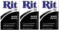 rit dye 1.125 oz black powder dye, pack of 3 logo