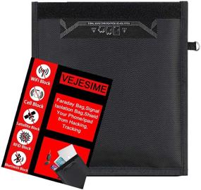 img 4 attached to 📱 Faraday Bag for Signal Isolation and EMF Protection - Shield and Secure Your Phone/ipad from Hacking, Tracking, and Radiation with this Pouch - Shields NFC, WiFi, and Bluetooth - Ideal for Phones, Key Fobs, and Credit Cards (13.8"X17.7")