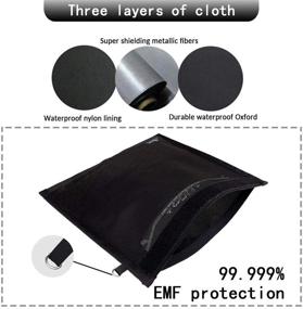 img 1 attached to 📱 Faraday Bag for Signal Isolation and EMF Protection - Shield and Secure Your Phone/ipad from Hacking, Tracking, and Radiation with this Pouch - Shields NFC, WiFi, and Bluetooth - Ideal for Phones, Key Fobs, and Credit Cards (13.8"X17.7")