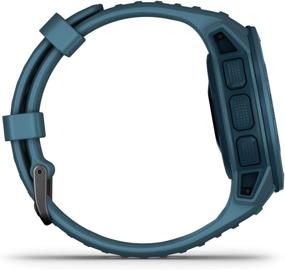 img 1 attached to Обновленный Garmin Instinct: Прочные наружные часы с GPS, 🌲 ГЛОНАСС, Галилео, мониторингом сердечного ритма и 3-осевым компасом - озерно-голубой