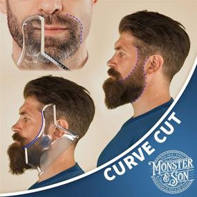 img 2 attached to 🧔 Enhance Your Beard with Monster&Son's Classic Oversized Beard Shaping Tool: Clear Edition