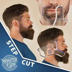 img 1 attached to 🧔 Enhance Your Beard with Monster&Son's Classic Oversized Beard Shaping Tool: Clear Edition