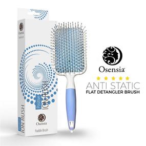 img 2 attached to Osensia Ionic Hair Brush for Thick Hair - Paddle Brush for Men and Women, Ideal for Blow Drying and Straightening - Gentle Bristles, Easy Comfort Grip Flat