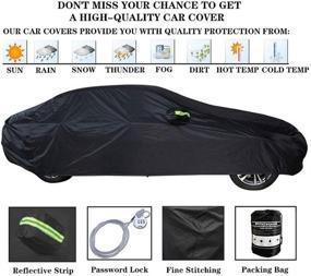 img 3 attached to 🚗 Protection in Style: All Weather Car Cover Compatible with Ford Mustang GT/Shelby/Cobra/Bullitt/ECOBOOST - Waterproof & Outdoor Accessories