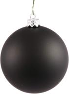 🎄 vickerman 2.75" black matte christmas ornament ball, shatterproof plastic, uv resistant, holiday tree decoration - 12 pack логотип