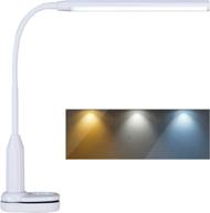 💡 psiven led desk lamp: versatile clamp task light with eye-caring gooseneck, 3 color modes, stepless dimming - ideal for reading, sewing, drafting, office логотип