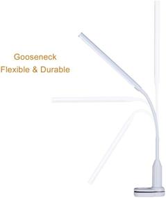 img 1 attached to 💡 Psiven LED Desk Lamp: Versatile Clamp Task Light with Eye-Caring Gooseneck, 3 Color Modes, Stepless Dimming - Ideal for Reading, Sewing, Drafting, Office