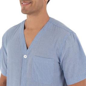 img 2 attached to Fruit of the Loom Broadcloth Sleeve Pajama Set for Men - Sleep & Lounge Clothing