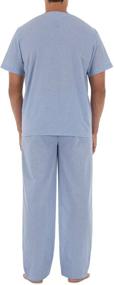 img 3 attached to Fruit of the Loom Broadcloth Sleeve Pajama Set for Men - Sleep & Lounge Clothing