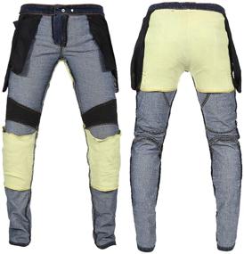 img 3 attached to Premium Men's Motorcycle Riding Jeans with Knee and Hip Armor for Optimal Protection and Style