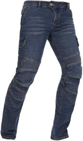 img 1 attached to Premium Men's Motorcycle Riding Jeans with Knee and Hip Armor for Optimal Protection and Style