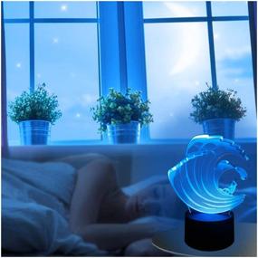 img 1 attached to LECO TECH Surfing Night Light: 3D Illusion Lamp with 16 Colors Control - Perfect Gifts for Surfer Enthusiasts, Bedroom Decor, and Party Ambiance