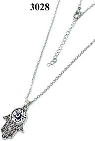 img 2 attached to 🕍 Handcrafted Hamsa Hand Star Of David Pendant Necklace with Lucky Eye Charm [3028]