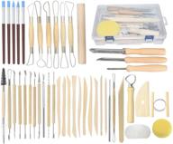 🎨 augernis pottery tools set - 44pcs ceramic clay sculpting tools with plastic case for art crafts, ideal for beginners and professionals logo