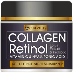 img 4 attached to 🌙 Cure Valley Retinol Night Moisturizer for Wrinkles, Anti Aging Face &amp; Neck Cream with Collagen, Hyaluronic Acid, and Peptides. Deep Wrinkle and Lip Line Filler. 1.7oz (50ml).