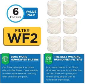 img 1 attached to 🌬️ VEVA 6 Pack Premium Humidifier Filters Replacement for Protec, Vicks, Kaz Filter WF2 and V3500, V3100 & 3020 Cool Mist Humidifiers - Improve Your Air Quality and Extend Humidifier Lifespan