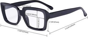 img 2 attached to 👓 Eyekepper Stylish Reading Glasses Women - Elegant Oversized Square Readers (Black/Tortoise +1.25)