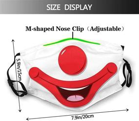 img 3 attached to 😂 MOMEPE Funny Laughing Mouth- Face Mask Scarf, Breathable Washable Balaclavas with 2 Filters, Unisex Adults