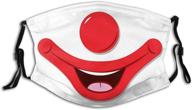 😂 momepe funny laughing mouth- face mask scarf, breathable washable balaclavas with 2 filters, unisex adults logo