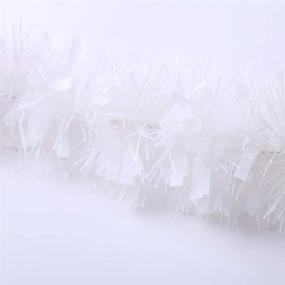 img 3 attached to 🎄 CCINEE 33FT White Metallic Christmas Tinsel Garland for Indoor/Outdoor Party Tree Decoration