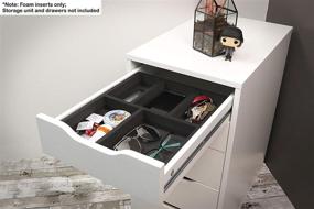 img 1 attached to 🗄️ Polar Whale Drawer Organizer: Non-Slip Waterproof Insert for IKEA Alex Tray – Perfect Office, Home, Dorm, or Garage Organization Solution – 5 Compartments, Black Deep Pockets (11.5 X 14.5 X 2 Inches)