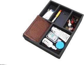 img 2 attached to 🗄️ Polar Whale Drawer Organizer: Non-Slip Waterproof Insert for IKEA Alex Tray – Perfect Office, Home, Dorm, or Garage Organization Solution – 5 Compartments, Black Deep Pockets (11.5 X 14.5 X 2 Inches)