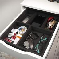 🗄️ polar whale drawer organizer: non-slip waterproof insert for ikea alex tray – perfect office, home, dorm, or garage organization solution – 5 compartments, black deep pockets (11.5 x 14.5 x 2 inches) логотип