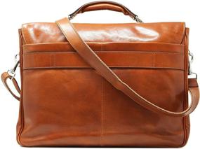 img 2 attached to 👜 Firenze Laptop Leather Briefcase: Stylish and Practical in Olive (Honey) Brown