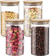 🍪 lawei 4 pack glass food jars - 25 oz glass storage jars with bamboo lids bulk food canisters set for serving cookies, candy, beans, cereals" - slightly optimized version: "lawei 4 pack glass storage jars - 25 oz bulk food canisters with bamboo lids for serving cookies, candy, beans, cereals логотип