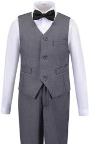 img 3 attached to Festive Christmas Toddler Suits Dress: Boys' Clothing for Suits & Sport Coats with Bowtie