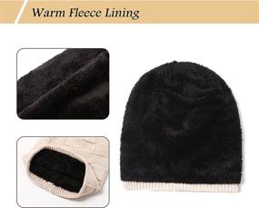 img 1 attached to Roniky Slouchy Beanie Fleece Winter Outdoor Recreation for Outdoor Clothing