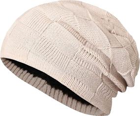 img 4 attached to Roniky Slouchy Beanie Fleece Winter Outdoor Recreation for Outdoor Clothing