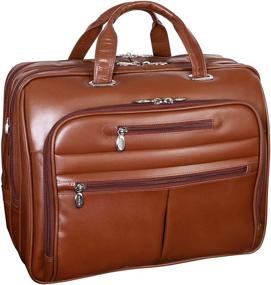 img 2 attached to 📁 15.6" Leather Laptop Briefcase by McKlein USA - Rockford