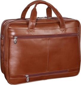 img 3 attached to 📁 15.6" Leather Laptop Briefcase by McKlein USA - Rockford