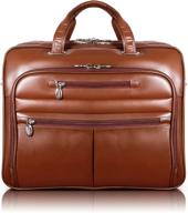 📁 15.6" leather laptop briefcase by mcklein usa - rockford logo