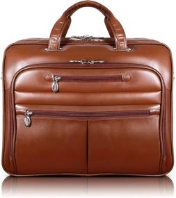 img 4 attached to 📁 15.6" Leather Laptop Briefcase by McKlein USA - Rockford