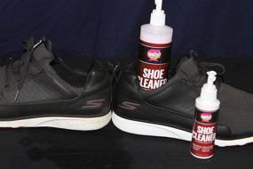 img 2 attached to 👟 Quick N Brite Shoe Cleaner Kit: Ultimate Care for Tennis Shoes, Boots, Athletic Shoes, and Sneakers - Includes (1) 12 oz Bottle, (1) 4 oz Bottle, (2) Brushes, (1) Cloth