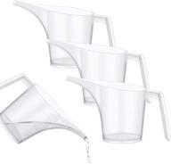 🚰 kindpma plastic funnel pitcher set of 4 long spout measuring cups - 1000ml large capacity measuring jug with funnel spout for soap, cakes, baking, cooking oils, liquid - 34 ounces logo