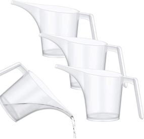 img 4 attached to 🚰 KINDPMA Plastic Funnel Pitcher Set of 4 Long Spout Measuring Cups - 1000ml Large Capacity Measuring Jug with Funnel Spout for Soap, Cakes, Baking, Cooking Oils, Liquid - 34 Ounces