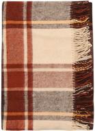 🧶 new zealand wool tartan blanket - cozy brown & beige design, twin & queen sizes (55"x 79") - 100% wool logo