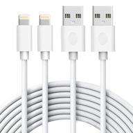 🔌 apple mfi certified iphone charger - aeaoa 2pack 6ft usb to lightning cable for fast charging, data sync, and power transfer - compatible with iphone 12 11 pro max xs xr x 8 7 plus 6s se ipad and more (white) logo