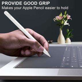 img 2 attached to 🍏 Apple Pencil Sleeve for 2nd Generation – Silicone Magnetic Cover Skin for iPencil, Compatible with iPad Pro