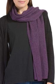 img 1 attached to 🍆 Resilient Eggplant Women's Accessories and Scarves & Wraps by Fishers Finery in Cashmere