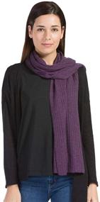 img 3 attached to 🍆 Resilient Eggplant Women's Accessories and Scarves & Wraps by Fishers Finery in Cashmere